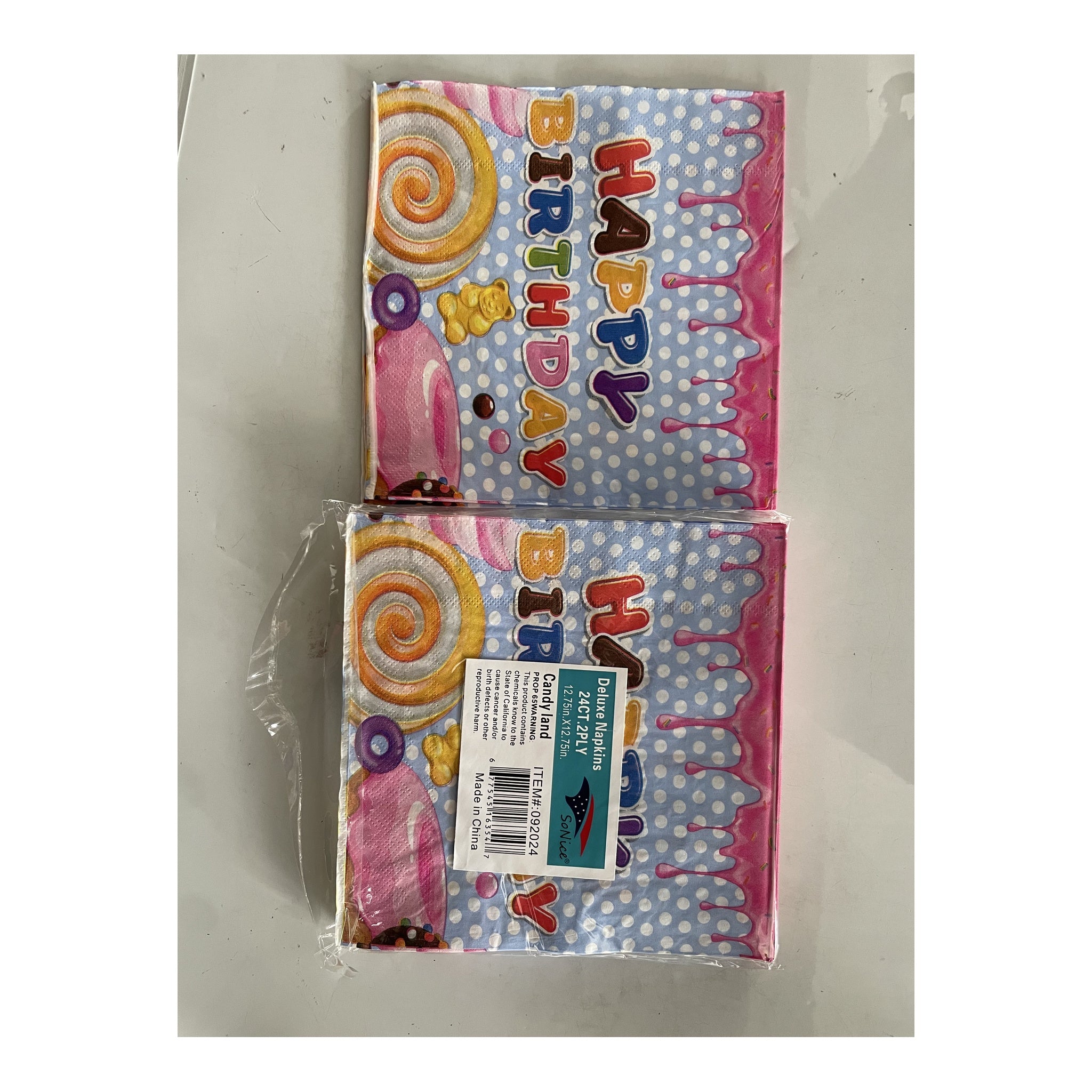 2 Ply Napkin 24 ct Candy Land 24Pk/Cs